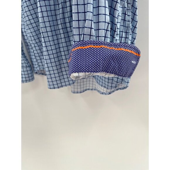 Buttercloth‎ Mens Navy Blue Regular Fit Block Shirt 2XL XXL Long Sleeve - Picture 5 of 8